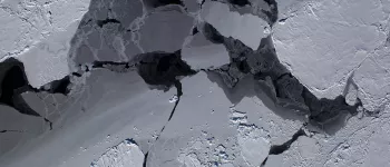Satellite image of Antarctic sea ice