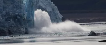 Glacier calving animation