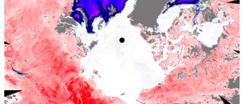 Snapshot of AMSR2 Arctic SST & snow depth