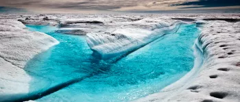 Meltwater pools on Greenland Ice Sheet